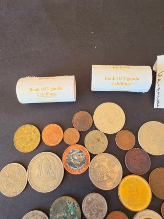 Colección  monedas africanas con plata
