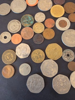 Colección  monedas africanas con plata