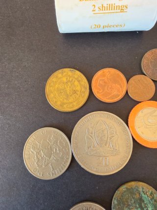 Colección  monedas africanas con plata