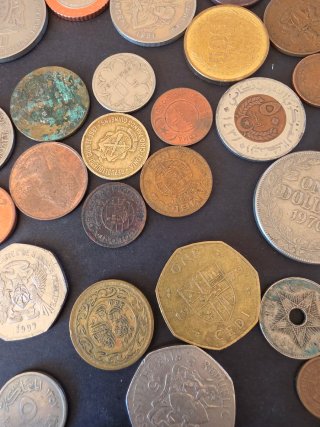 Colección  monedas africanas con plata