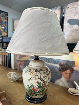 Coppia di lampade vintage in ceramica Stile Orientale