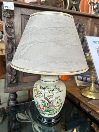 Coppia di lampade vintage in ceramica Stile Orientale