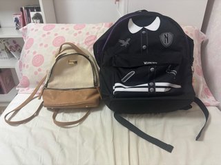 Pack 2 Mochilas Beige y Negra