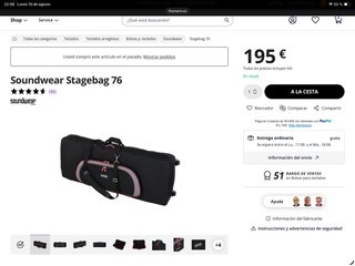 Funda Transporte Teclado Piano