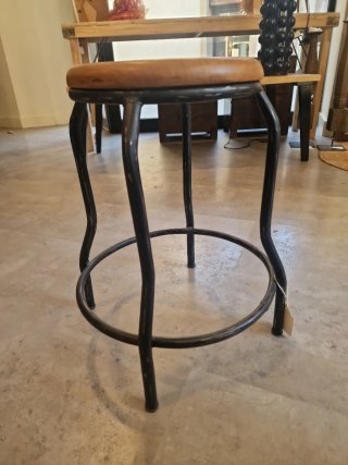 Taburete industrial madera y metal