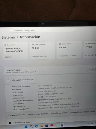 Portatil HP Dragonfly I5 16GB DDR5 512GB SSD Tacti