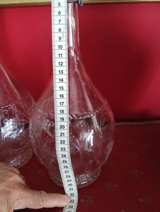2 set di due Bottiglie Vintage in Vetro