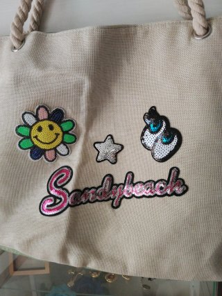 Bolso de playa Sandybeach con lentejuelas
