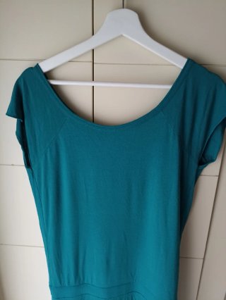 Vestido Benetton Talla M Color Verde Azulado