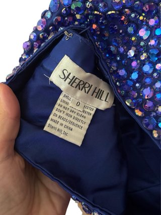 Conjunto Sherri Hill fiesta/bodas azul XS
