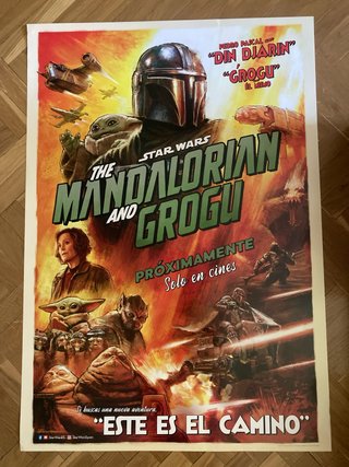 Póster Star Wars The Mandalorian y Grogu. 98x68