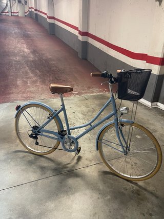 Bicicleta Holandesa Azul con Cesta