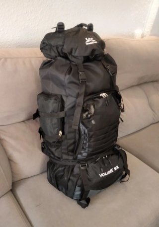 2 Zaini 90L Nero e 70L Verde