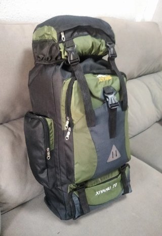 2 Zaini 90L Nero e 70L Verde