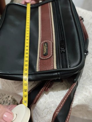 Bandolera VULISU Hombre Piel Negra y Marrón