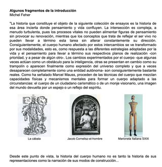 Fragmentos para una historia del cuerpo humano. I