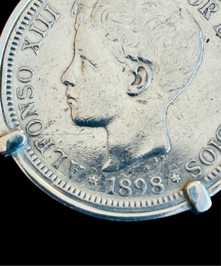 Moneda 5 Pesetas 1898 Alfonso XIII Plata
