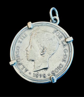 Moneda 5 Pesetas 1898 Alfonso XIII Plata