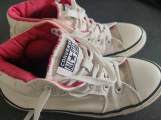 Converse Botas Blancas y Rosas