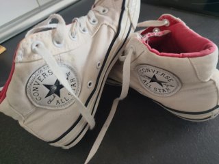 Converse Botas Blancas y Rosas