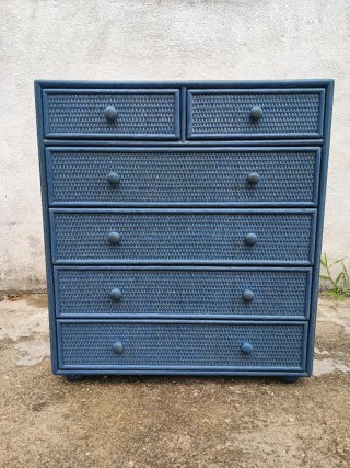 Cómoda, Mesitas y Cabecero Azul