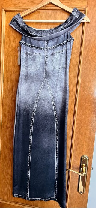 Vestido Lycra Tipo Tejano Talla Única