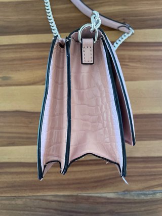 Borsa Stradivarius Rosa effetto coccodrillo