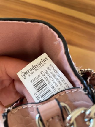 Borsa Stradivarius Rosa effetto coccodrillo