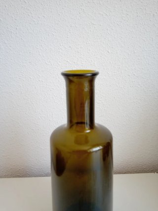 6 Bottiglie in Vetro Sfumato Marrone Scuro