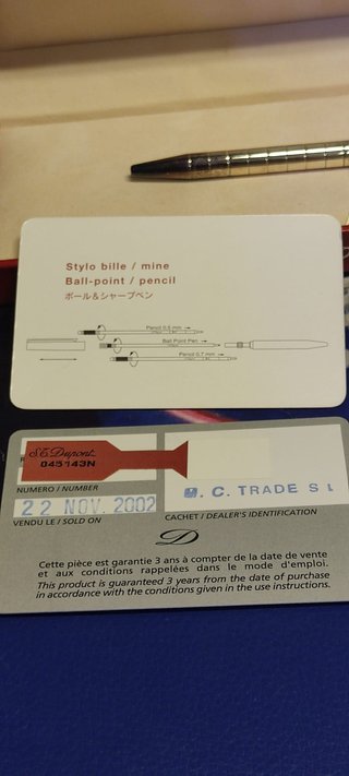 BOLÍGRAFO S.T. DUPONT PARIS - FULL SET IMPECABLE
