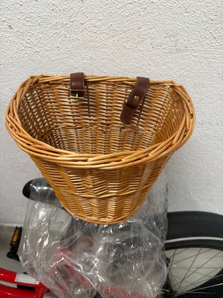 Bicicleta con 2 cestas delanteras