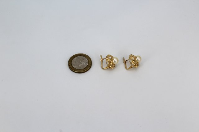 Pendientes Oro 18k Perlas