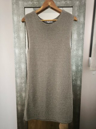 Vestido Zara Dorado Talla S