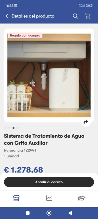 Sistema tratamiento agua eSpring con grifo
