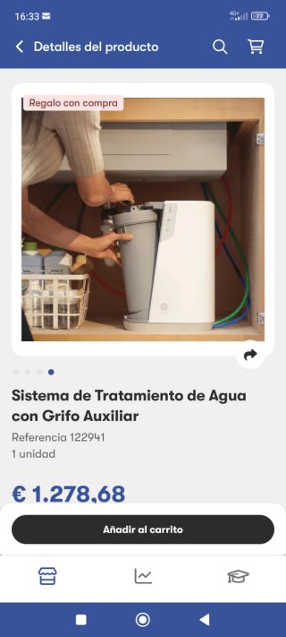 Sistema tratamiento agua eSpring con grifo