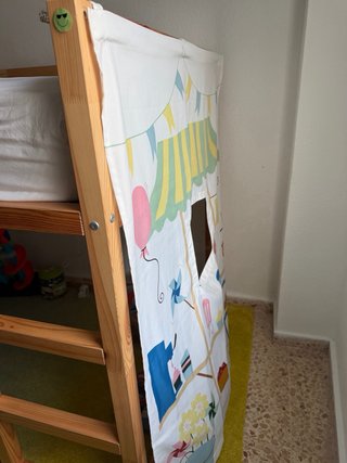Cama alta infantil madera