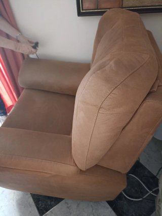 Sillón eléctrico reclinable de piel
