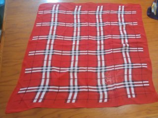 Pañuelo vintage cuadros rojo 50cm