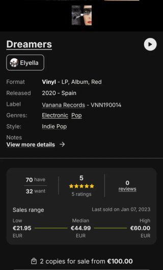 Vinilo ElyElla Dreamers (Precintado)