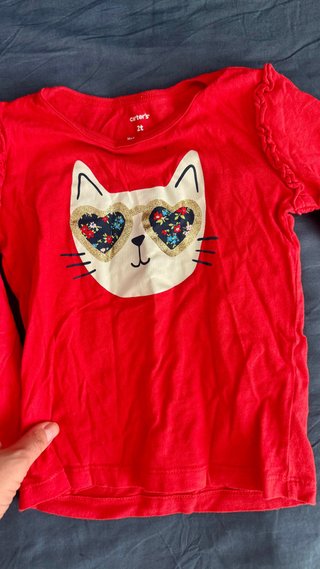 Lote 8 camisetas manga larga niña 2-3 años