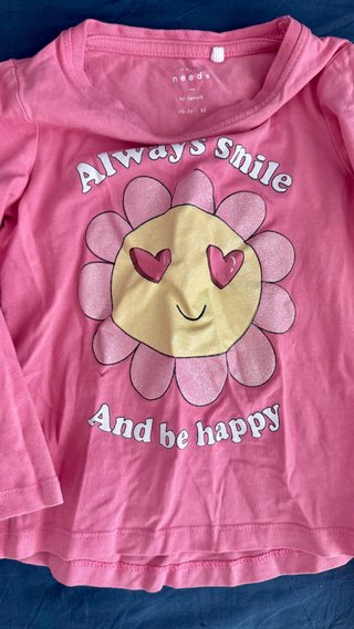 Lote 8 camisetas manga larga niña 2-3 años