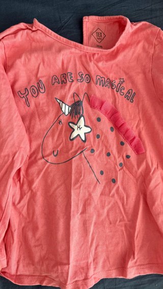 Lote 8 camisetas manga larga niña 2-3 años
