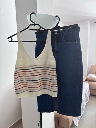 Conjunto Top y falda Vaquera