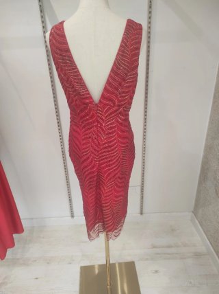 Vestido de fiesta rojo lentejuelas nuevo