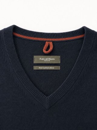 Pedro del Hierro Wool Cashmere Blend V-Neck Sweate