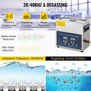 Pulitore Ultrasuoni Doppia Frequenza 6L 28 / 40KHz