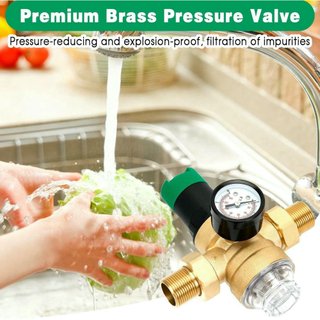 Regulador Presión Agua 3/4" con Manómetro y Filtro
