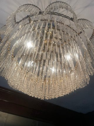 Lámpara Vintage Cristal y Latón