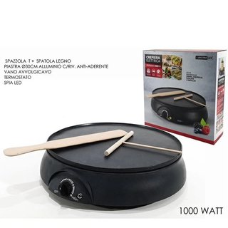 Crepiera Elettrica 1000W Antiaderente