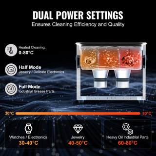 Pulitore Digitale Ultrasuoni da 3 L 120W da 40 kHz